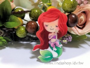 T3247-人魚 壓克力貼片/貼飾/飾品配件